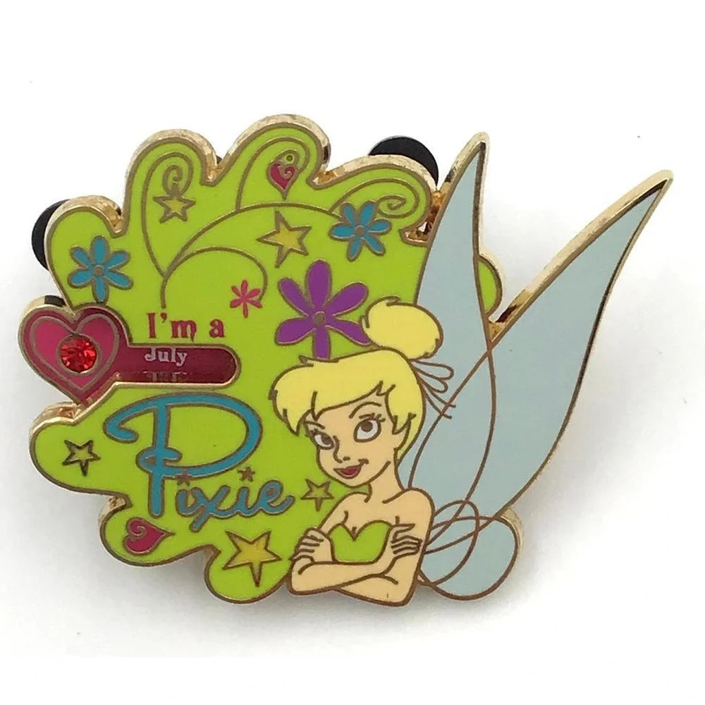 Disney Tinker Bell I'm a Pixie Spinner Birth Month Pin Peter Pan Enamel Vacation